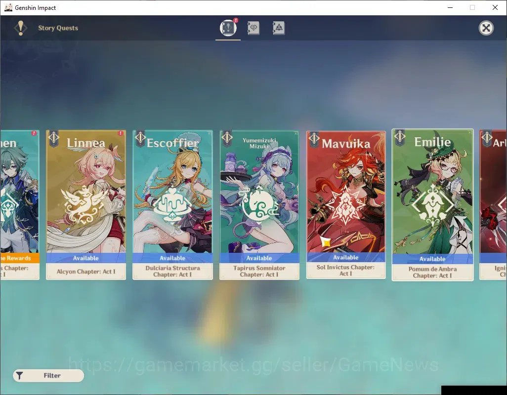 Genshin Impact Accounts ASIA|AR 56|Rate ON|2k Primo|4 Limited + 2 (*5Weapo image 16