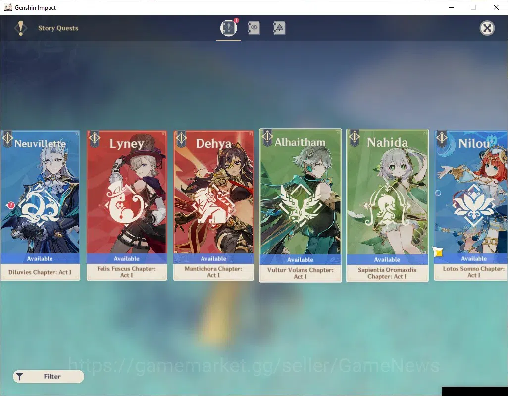 Genshin Impact Accounts ASIA|AR 56|Rate ON|2k Primo|4 Limited + 2 (*5Weapo image 18