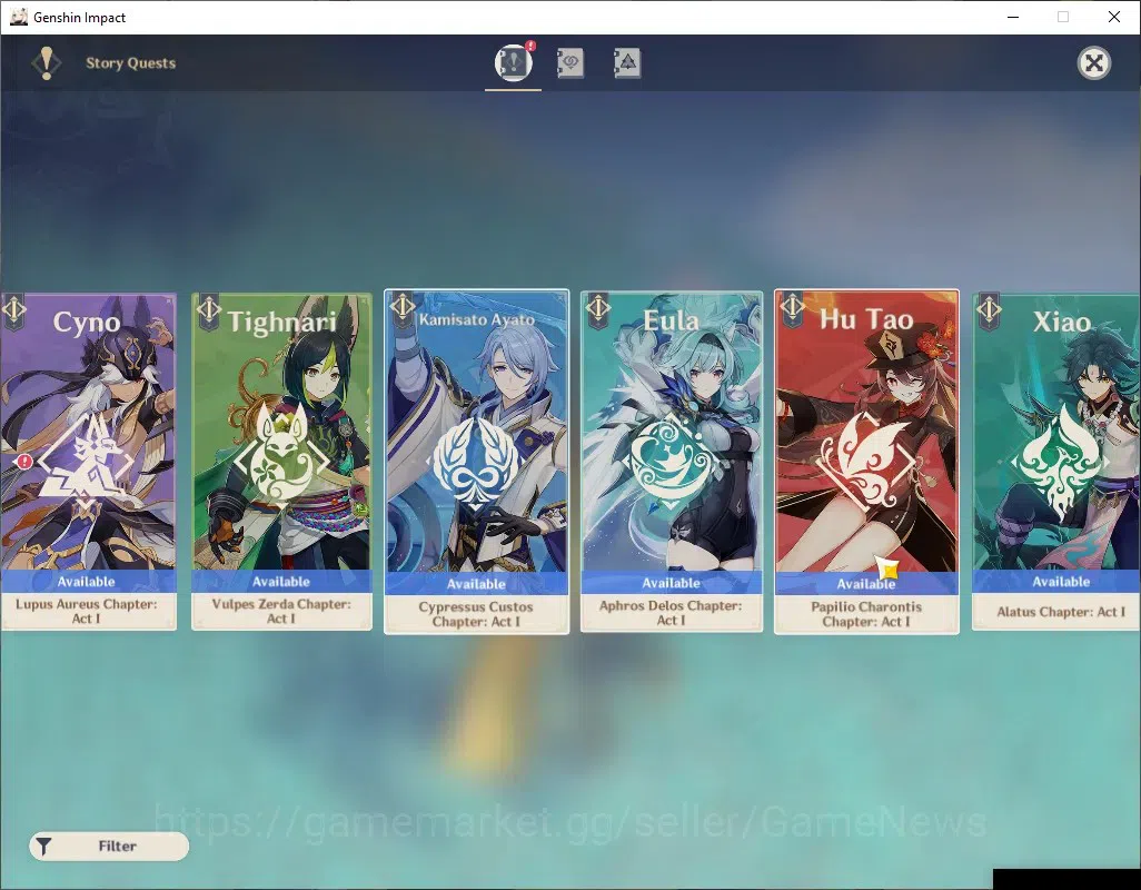 Genshin Impact Accounts ASIA|AR 56|Rate ON|2k Primo|4 Limited + 2 (*5Weapo image 19