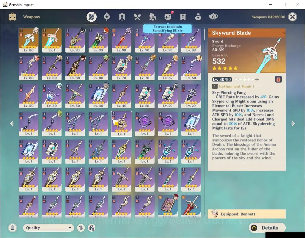 Genshin Impact Accounts ASIA|AR 56|Rate ON|2k Primo|4 Limited + 2 (*5Weapo image 4