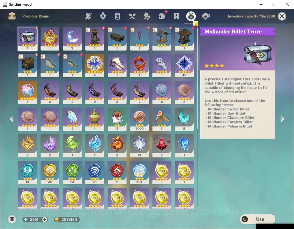 Genshin Impact Accounts ASIA|AR 56|Rate ON|2k Primo|4 Limited + 2 (*5Weapo image 9