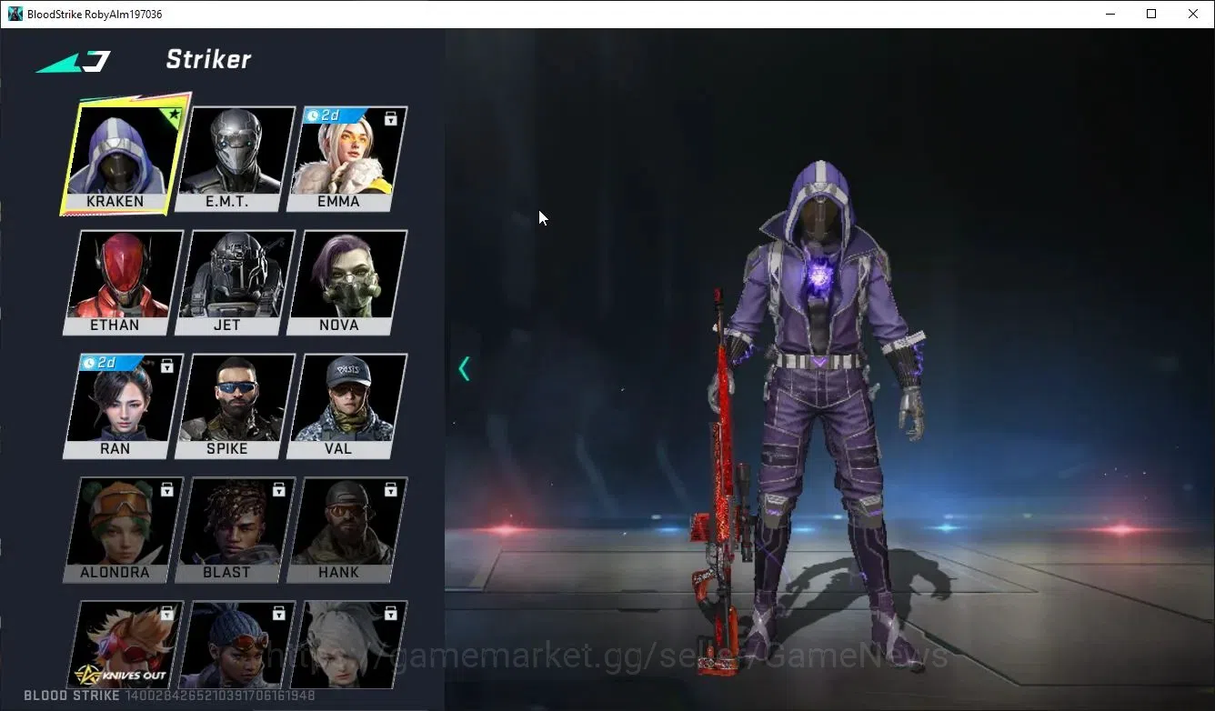 Blood Strike Accounts ASIA|1 ULTRA Striker[KRAKEN-Purple Lightning]|Lege image 4