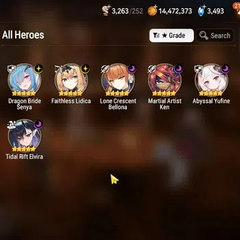 Epic Seven Accounts High-End ASIA Verif|New Era|6 ML(TidalR Elvira,LC Belona,DB Senya,Etc)+AUBE,Setsuka,Etc|Poh ON|Abys F