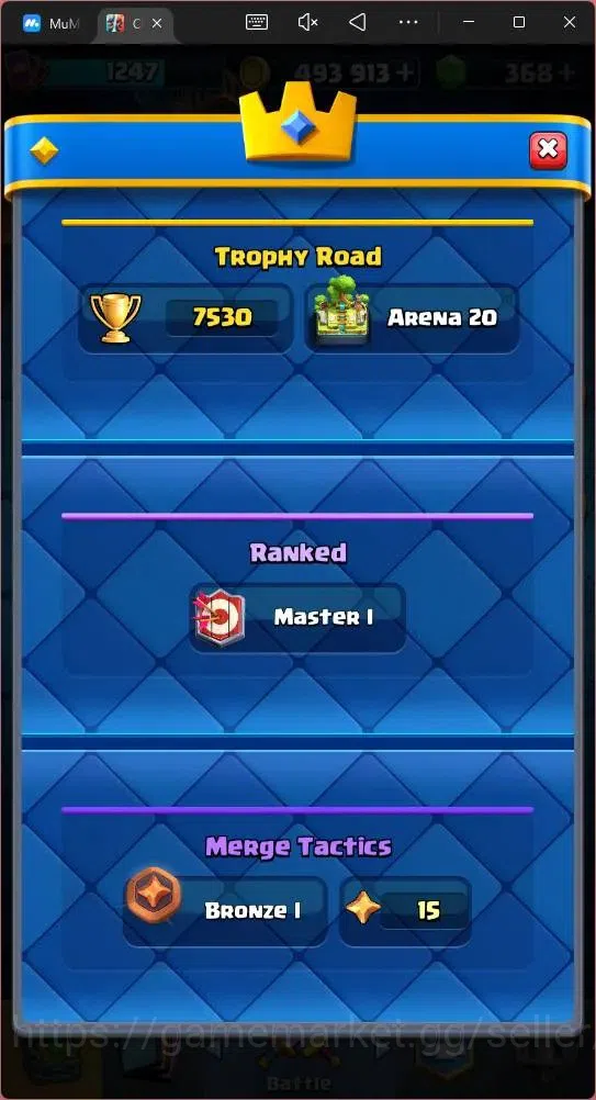 Clash Royale Accounts Mobile | CL 1247 |KTL 13 | Trophy 7530 | Card 120| image 5
