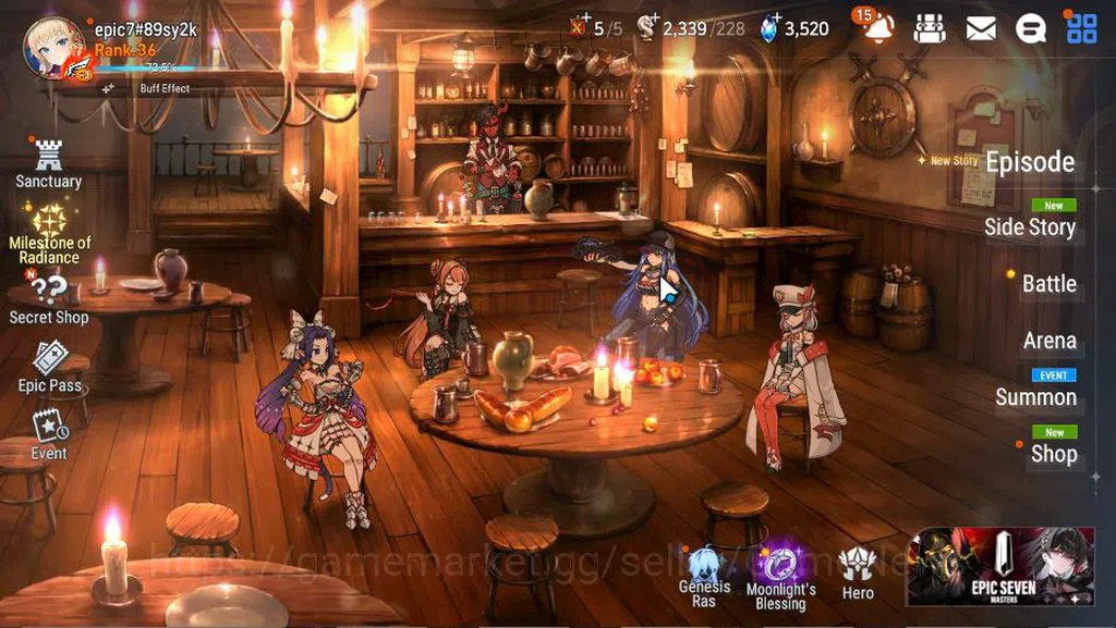 Epic Seven Accounts GLOBAL Unverif|New Era|3 ML(LW Peira,SE Celine, LC image 1