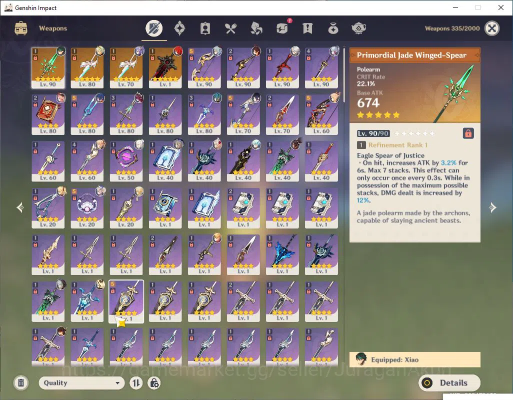 Genshin Impact Accounts Mid Game ASIA|AR 57 |7 Limited +4(*5 Weapon)|Xiao+Sign,Yoimiya,Yelan,Kazuha,Arlechino,Etc |Take 4