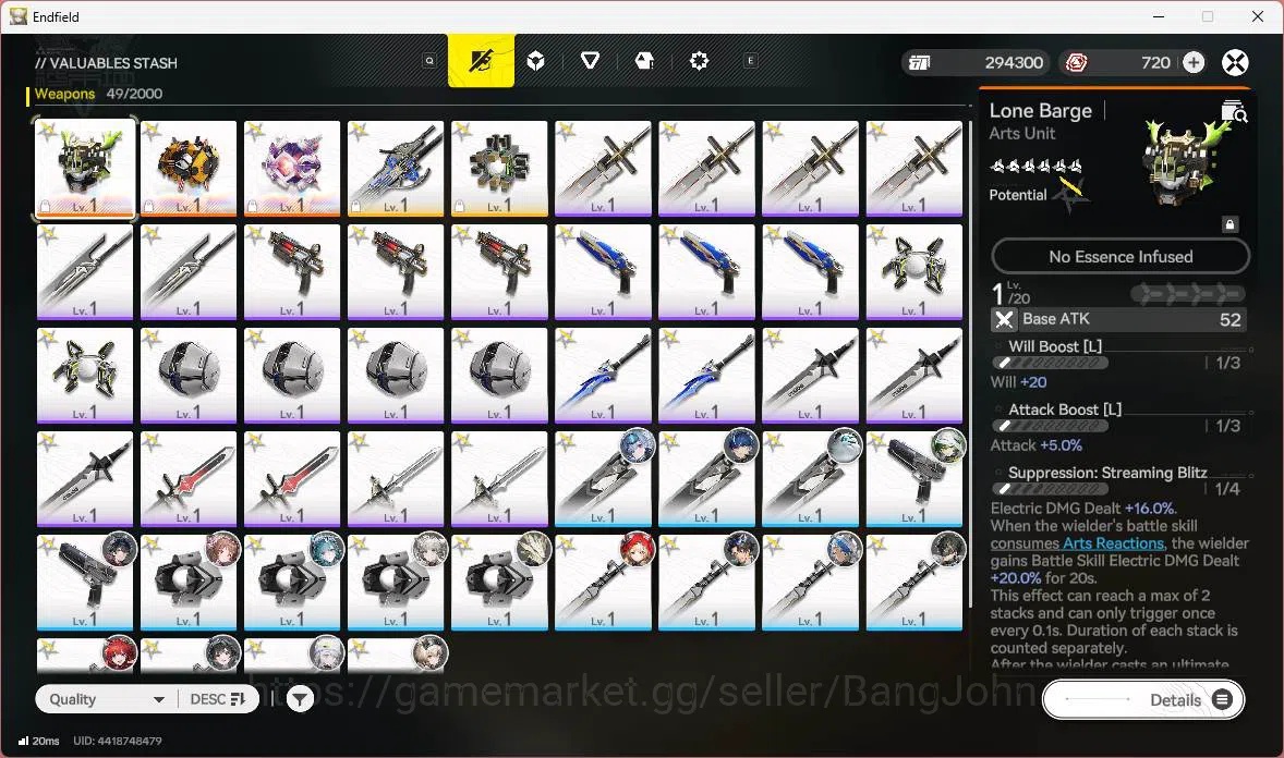 Arknights: Endfield Accounts ASIA|Fresh starter|1 limit| Rossi ,etc|MC Male|Che image 11
