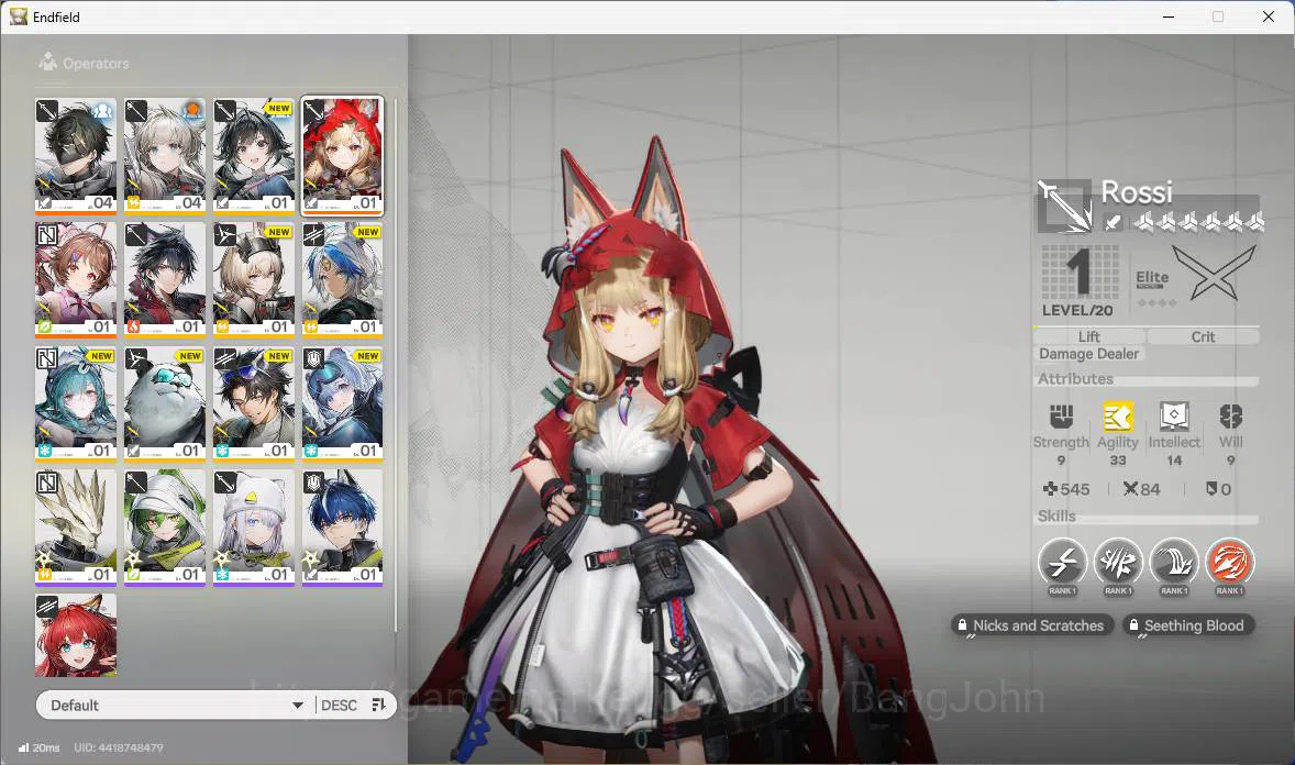 Arknights: Endfield Accounts ASIA|Fresh starter|1 limit| Rossi ,etc|MC Male|Che image 12