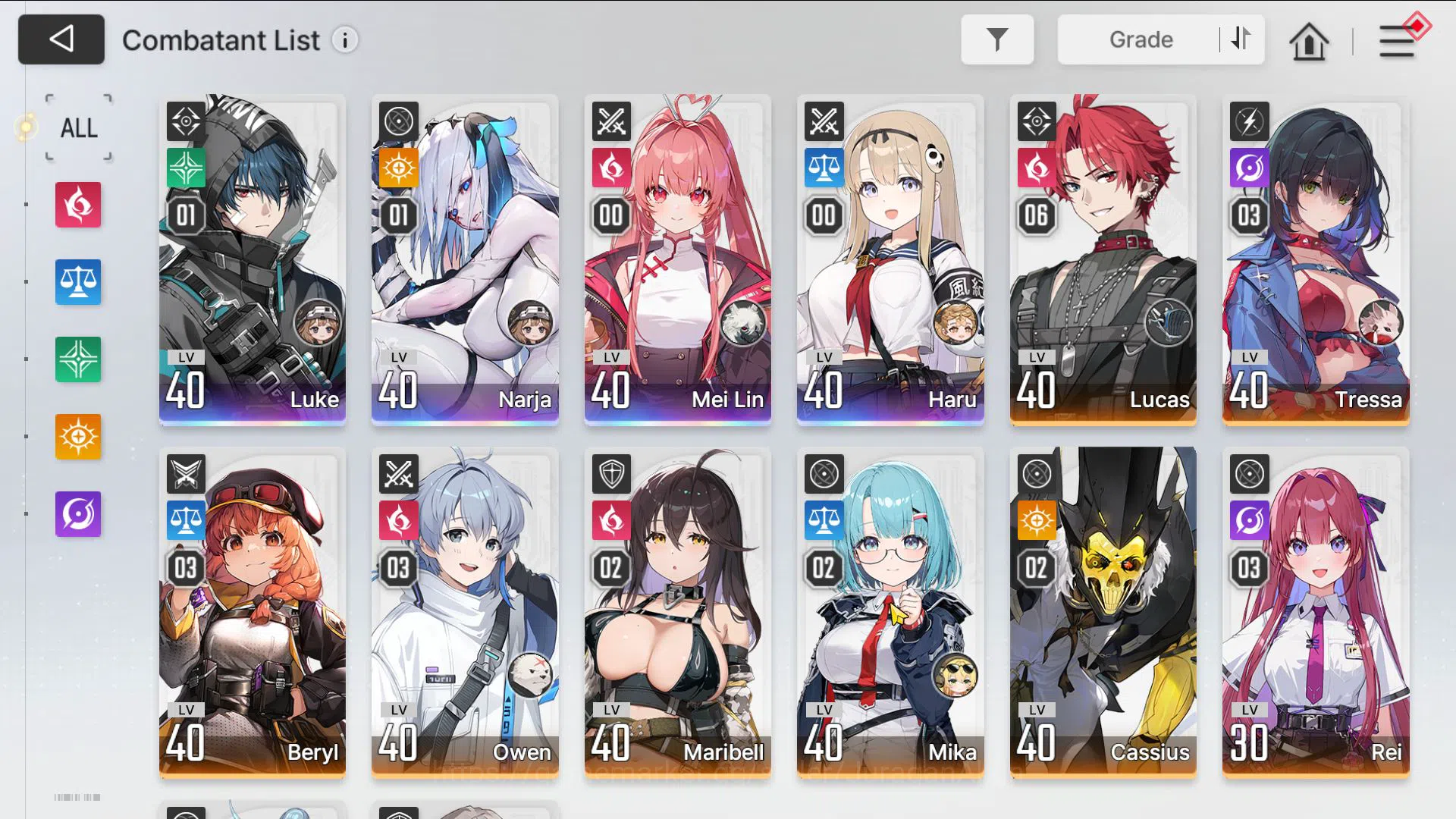 Chaos Zero Nightmare Accounts GLOBAL Lv 38|4 SSR[Narja M1,Haru,Luke M1,Mei Lin]| image 2
