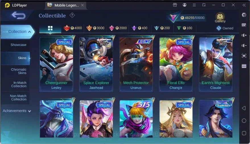 Mobile Legends: Bang Bang Accounts GLOBAL Hero 110 Skin 201 |CC Pharsa |KOF Karina|LI image 4