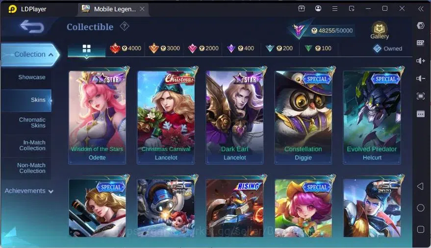 Mobile Legends: Bang Bang Accounts GLOBAL Hero 110 Skin 201 |CC Pharsa |KOF Karina|LI image 5