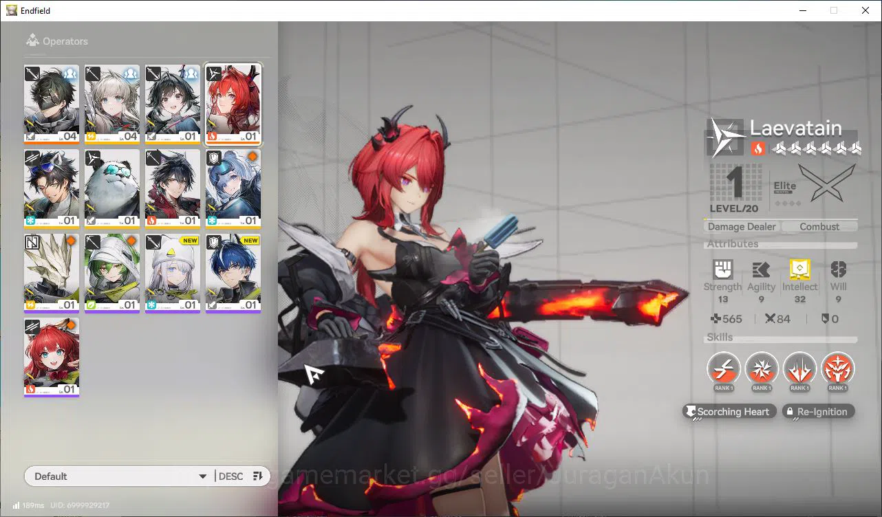 Arknights: Endfield Accounts NA/EU Lv2 |Starter|1440 Arsenal|1SSR (Laevatain)+6 image 1