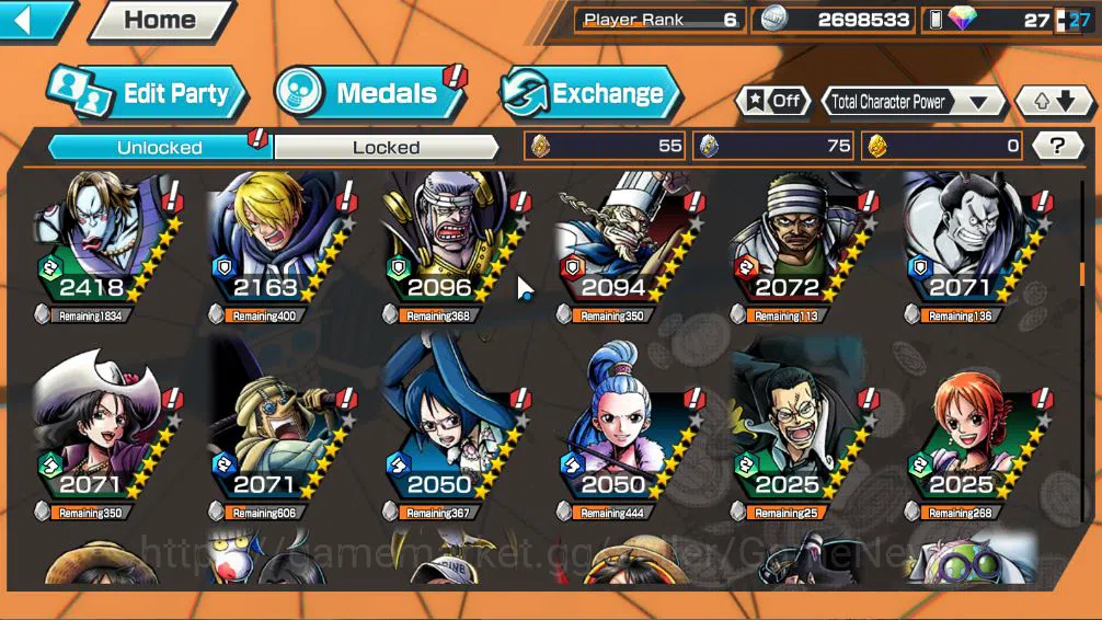 One Piece Bounty Rush Accounts Global|3  EX|Winner Island Trafalgar law,Gp Gol D. image 8