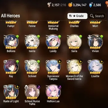 Epic Seven Accounts High-End Global Unverif |6 ML(RoL,SN Yulha,S Taeyou,MotS Iseria,Lisette,Etc.)|PoH+Bless ON|SS 2.5K|MoR