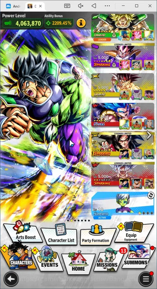Dragon Ball Legends Accounts Android |Lvl 158| 55M Total Power| 2 LR| 2 UL| LR  image 9