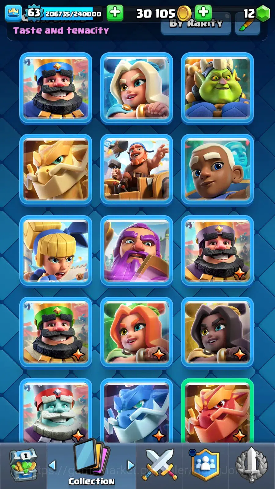 Clash Royale Accounts Lv 63|KTl 15|Trophy 11633|Card 121|4 Max|8 Champ|7 image 3