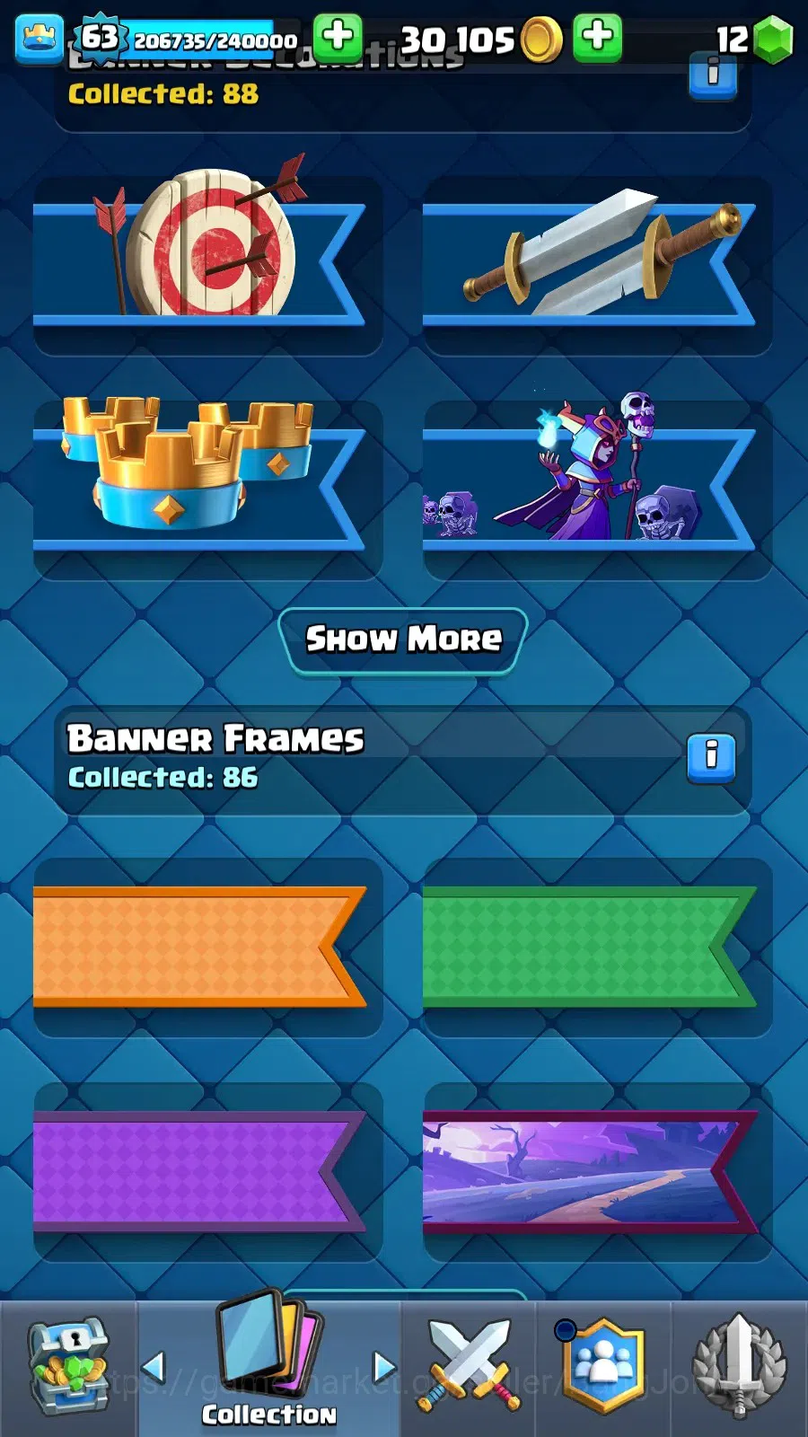 Clash Royale Accounts Lv 63|KTl 15|Trophy 11633|Card 121|4 Max|8 Champ|7 image 6