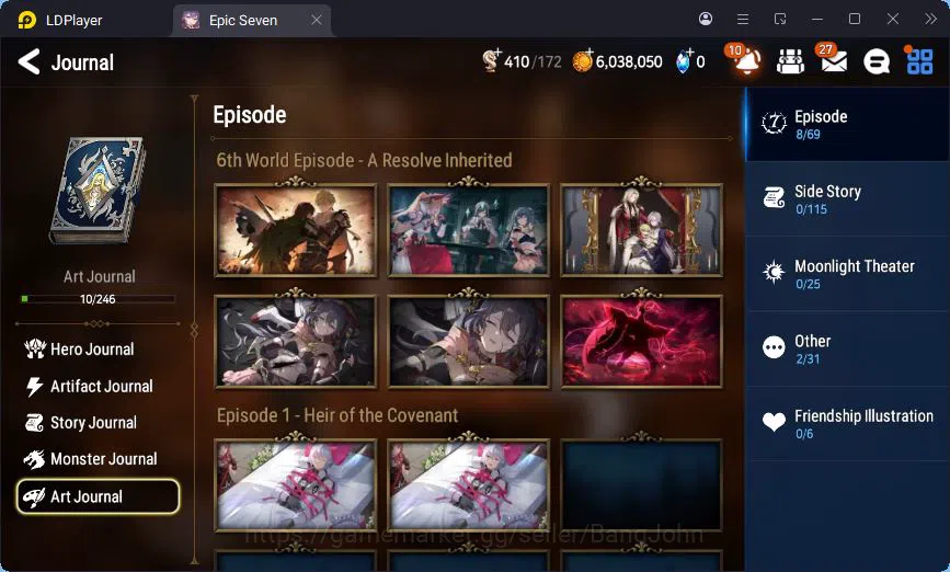 Epic Seven Accounts Global Unverif | 6ML | Tieria | Tenebria | Veronik image 13
