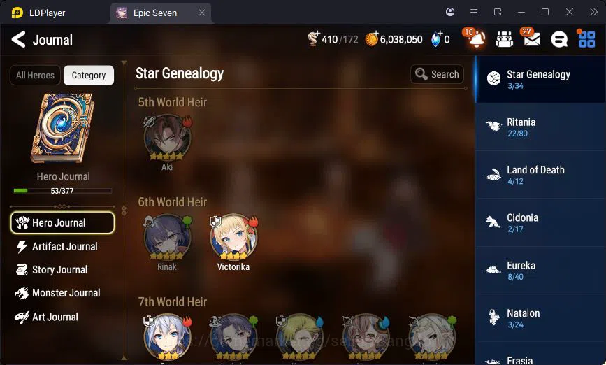 Epic Seven Accounts Global Unverif | 6ML | Tieria | Tenebria | Veronik image 17