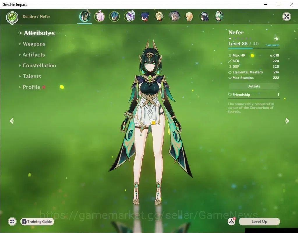 Genshin Impact Accounts Asia|AR 35|1 Limit +21(*4Char)|Nefer|BD UNSET|Mc F image 3