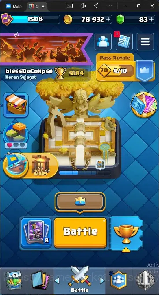 Clash Royale Accounts Mobile | KTL 14 | Trophy 9184 | 121 Cards | Arena image 14
