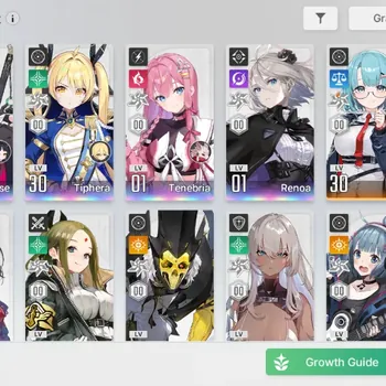 Chaos Zero Nightmare Accounts GLobal|Lv 26|4 SSR (Rossweisse+Sign,Tiphera, Tenebria, Renoa)|Story Act 1 Ch 3 Ep