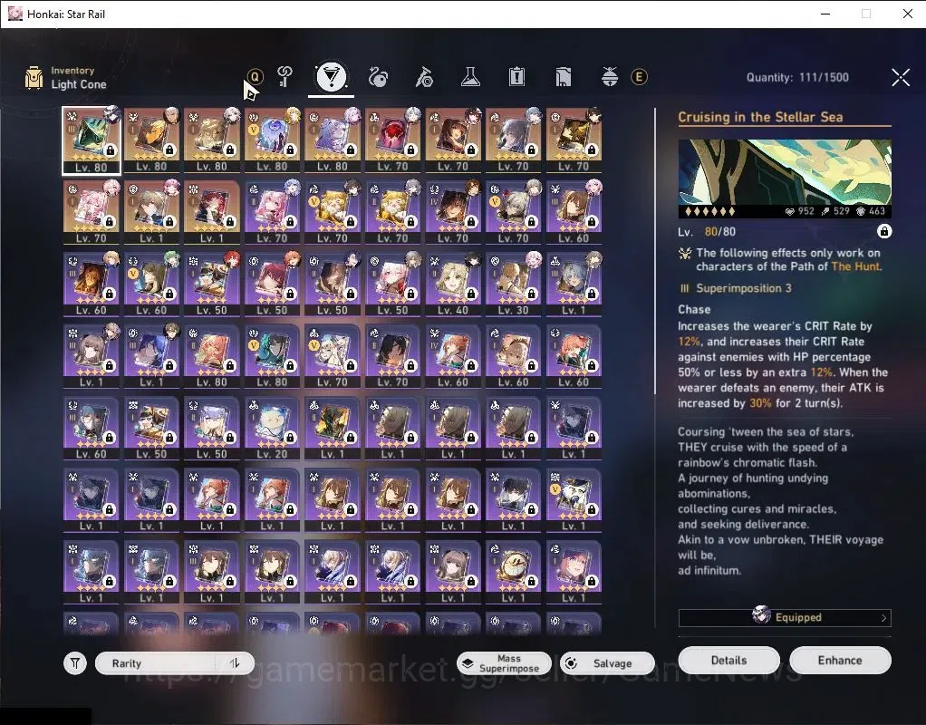 Honkai Star Rail Accounts Asia|TL 70|Premium Hypercarry|17 Limited|[Casto,Sp image 6