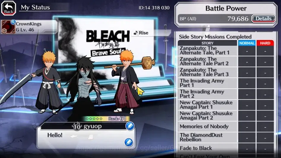 Bleach: Brave Souls Accounts [GLOBAL]20K Orbs+Fresh All Story|Ichigo 9th Aniv,H image 5