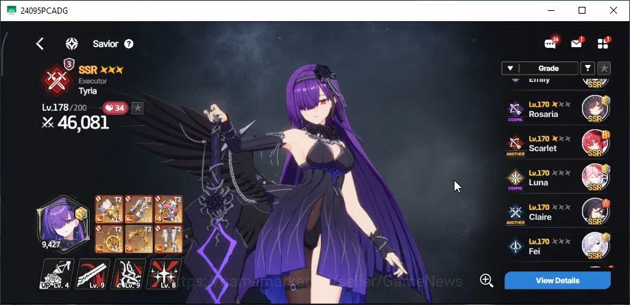 StarSavior Accounts Global|Lv 72|29 SSR[(Tyria,Bunny Charlotte,Asherah image 5