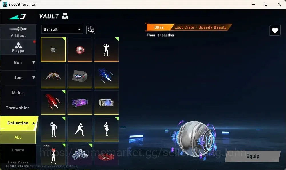 Blood Strike Accounts Collab Skin ASIA |1 Evo P90-Maestro| 2 ETERNAL GUN: AUG Empyrean, OBZ95 Whisper|1 Eternal Striker 11