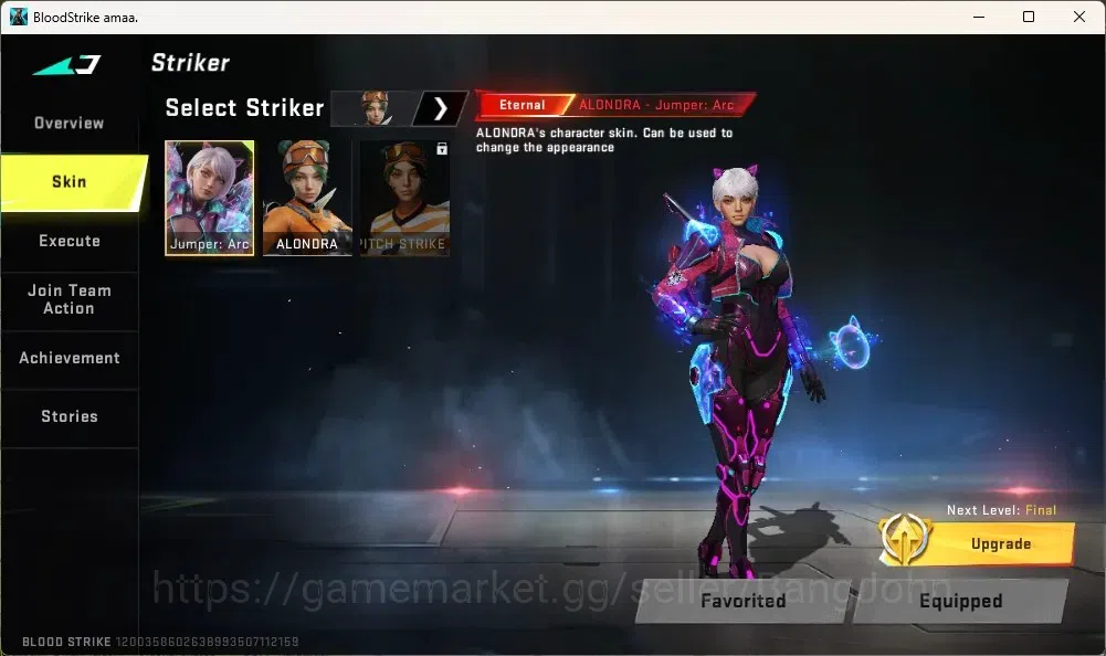 Blood Strike Accounts Collab Skin ASIA |1 Evo P90-Maestro| 2 ETERNAL GUN: AUG Empyrean, OBZ95 Whisper|1 Eternal Striker 12
