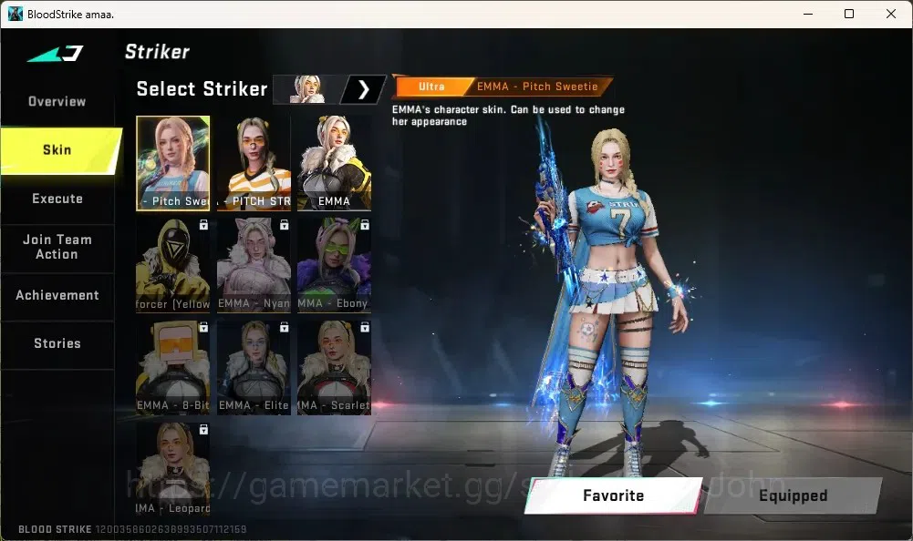 Blood Strike Accounts Collab Skin ASIA |1 Evo P90-Maestro| 2 ETERNAL GUN: AUG Empyrean, OBZ95 Whisper|1 Eternal Striker 14