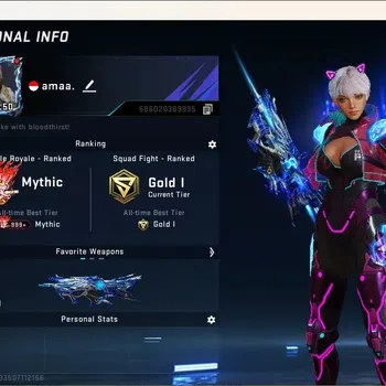 Blood Strike Accounts Collab Skin ASIA |1 Evo P90-Maestro| 2 ETERNAL GUN: AUG Empyrean, OBZ95 Whisper|1 Eternal Striker
