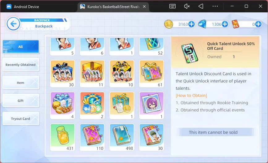 Kuroko's Basketball Street Rivals Accounts SEA|SV19|Lv 24|DM 1306|Tetsuya Kuroko A2,Zone Taig image 4