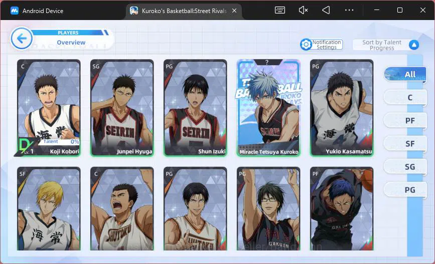 Kuroko's Basketball Street Rivals Accounts SEA|SV19|Lv 24|DM 1306|Tetsuya Kuroko A2,Zone Taig image 7