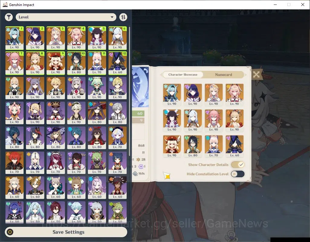 Genshin Impact Accounts ASIA|AR 60|EulaC6+Sign+PremTeam|13Limited+13(*5Wep image 2