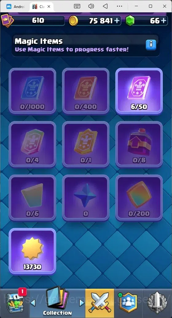 Clash Royale Accounts Mobile |Trophy 8592|4 EVO Cards|1 Hero Card|66 Gem image 11