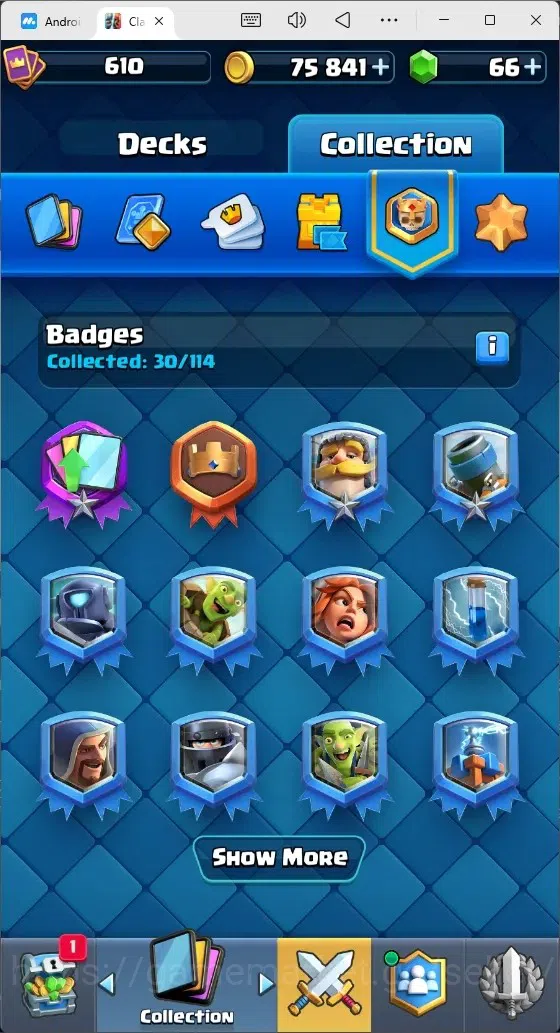 Clash Royale Accounts Mobile |Trophy 8592|4 EVO Cards|1 Hero Card|66 Gem image 14