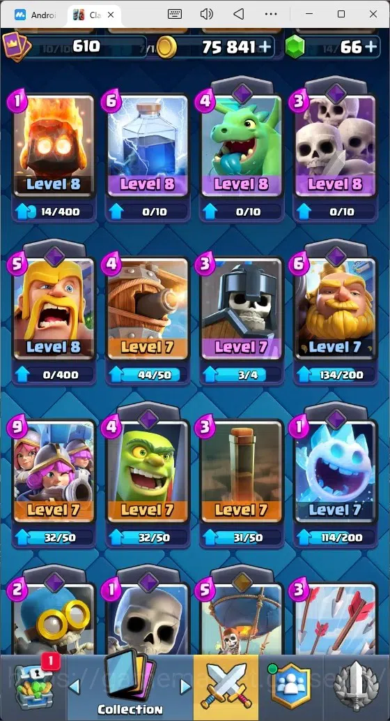 Clash Royale Accounts Mobile |Trophy 8592|4 EVO Cards|1 Hero Card|66 Gem image 6