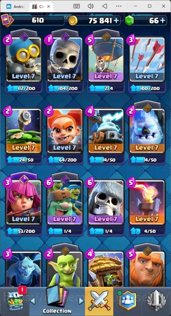 Clash Royale Accounts Mobile |Trophy 8592|4 EVO Cards|1 Hero Card|66 Gem image 7