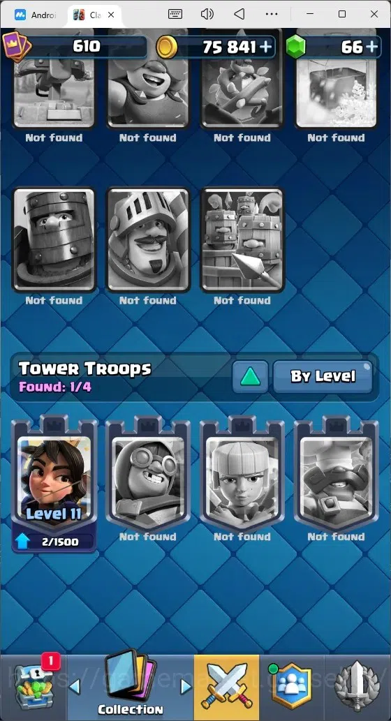 Clash Royale Accounts Mobile |Trophy 8592|4 EVO Cards|1 Hero Card|66 Gem image 9