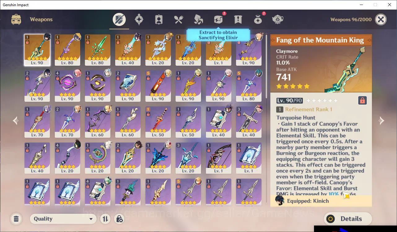 Genshin Impact Accounts ASIA|AR57|7 Limited+ 7 |[5 Star's Weapon]|Kinich+S image 12