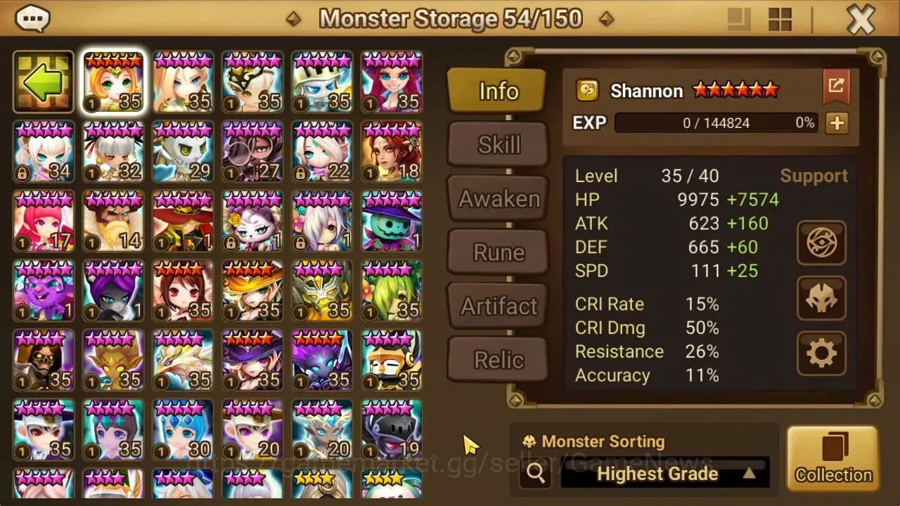 Summoners War: Sky Arena Accounts End-Game ASIA Lv 100|2 LD[Sukuna,Bella]|47 Total NB5[Ereshion,Fushiguro,Oliver,Etc]+139 14