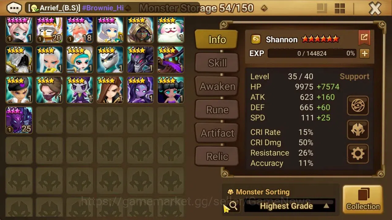 Summoners War: Sky Arena Accounts End-Game ASIA Lv 100|2 LD[Sukuna,Bella]|47 Total NB5[Ereshion,Fushiguro,Oliver,Etc]+139 15