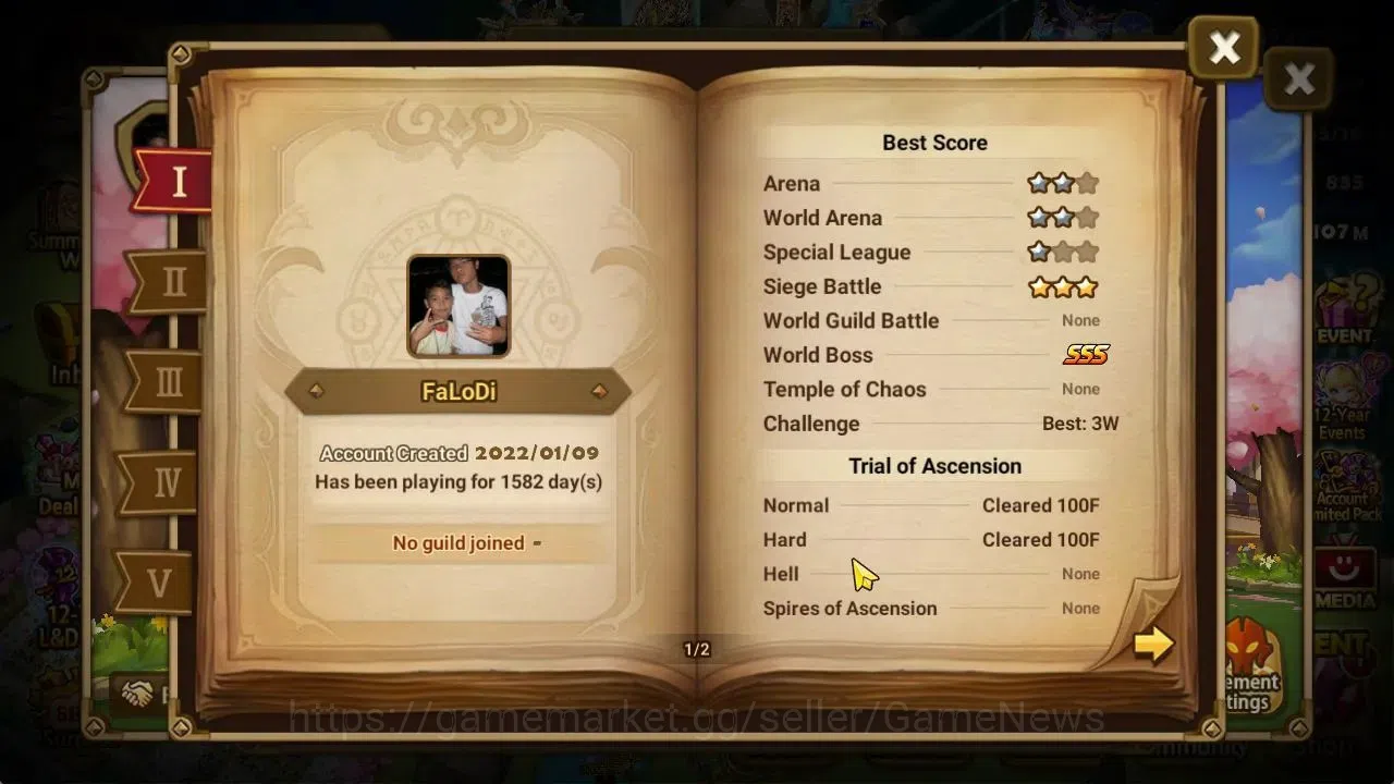 Summoners War: Sky Arena Accounts End-Game ASIA Lv 100|2 LD[Sukuna,Bella]|47 Total NB5[Ereshion,Fushiguro,Oliver,Etc]+139 3