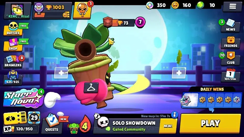 Brawl Stars Accounts 1003 Trophy|17 Brawlers 2 Max Lvl [Barley,Shelly]|10 Skins|1 Legend Skins [Paper Cordelius] 1 Epic|CN 3