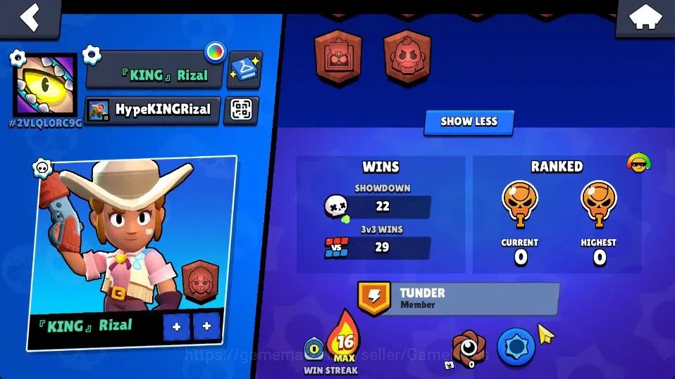 Brawl Stars Accounts 1003 Trophy|17 Brawlers 2 Max Lvl [Barley,Shelly]|10 Skins|1 Legend Skins [Paper Cordelius] 1 Epic|CN 4