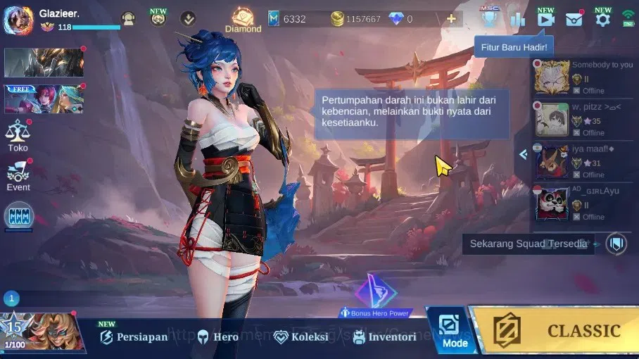 Mobile Legends: Bang Bang Accounts Others Hero 133|Skin 368|Ex Immo 1