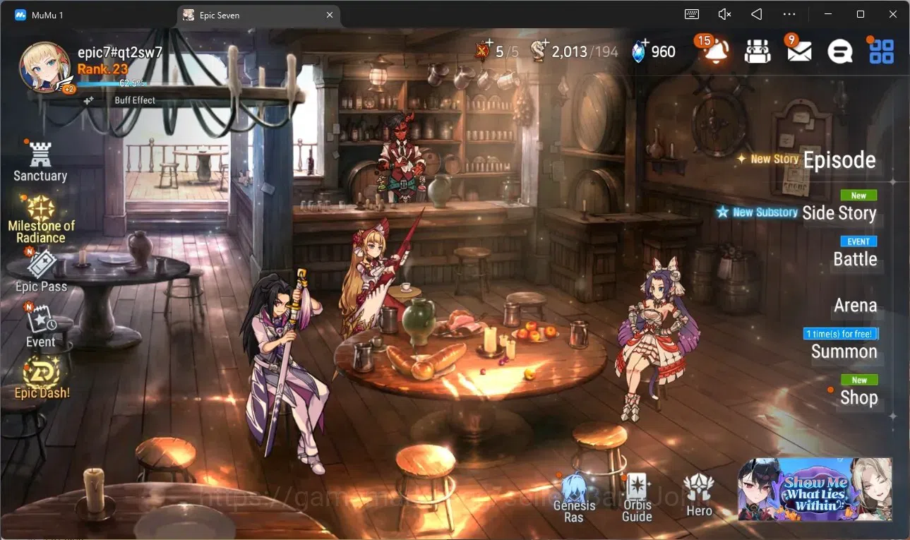 Epic Seven Accounts High-End Global Unverif |6 ML(C Lilias,LQ Charlotte,F Lidica,B Hwayoung,SOT Dark Diene, Etc)|PoH ON|SS 1