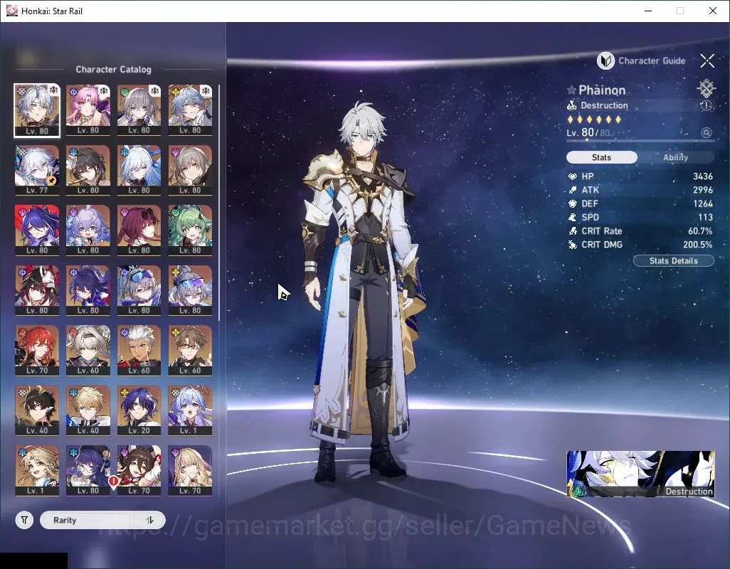Honkai Star Rail Accounts Asia|TL 70|18 Limited|[Phainon,Acheron,Jingliu,Kaf image 5